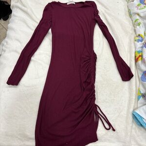 Popular 21 dress burgundy